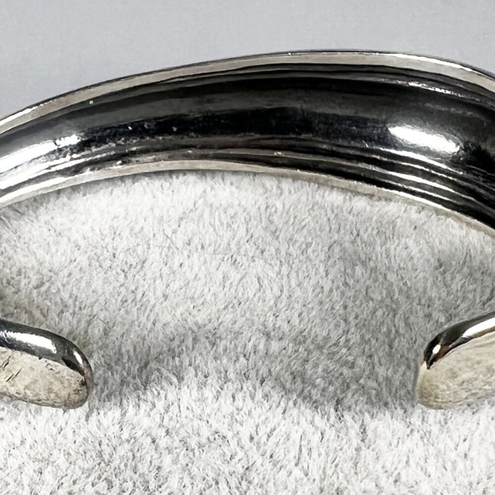 Vintage Kabana Asymmetrical Sterling Cuff 22g Unisex - Picture 7 of 10